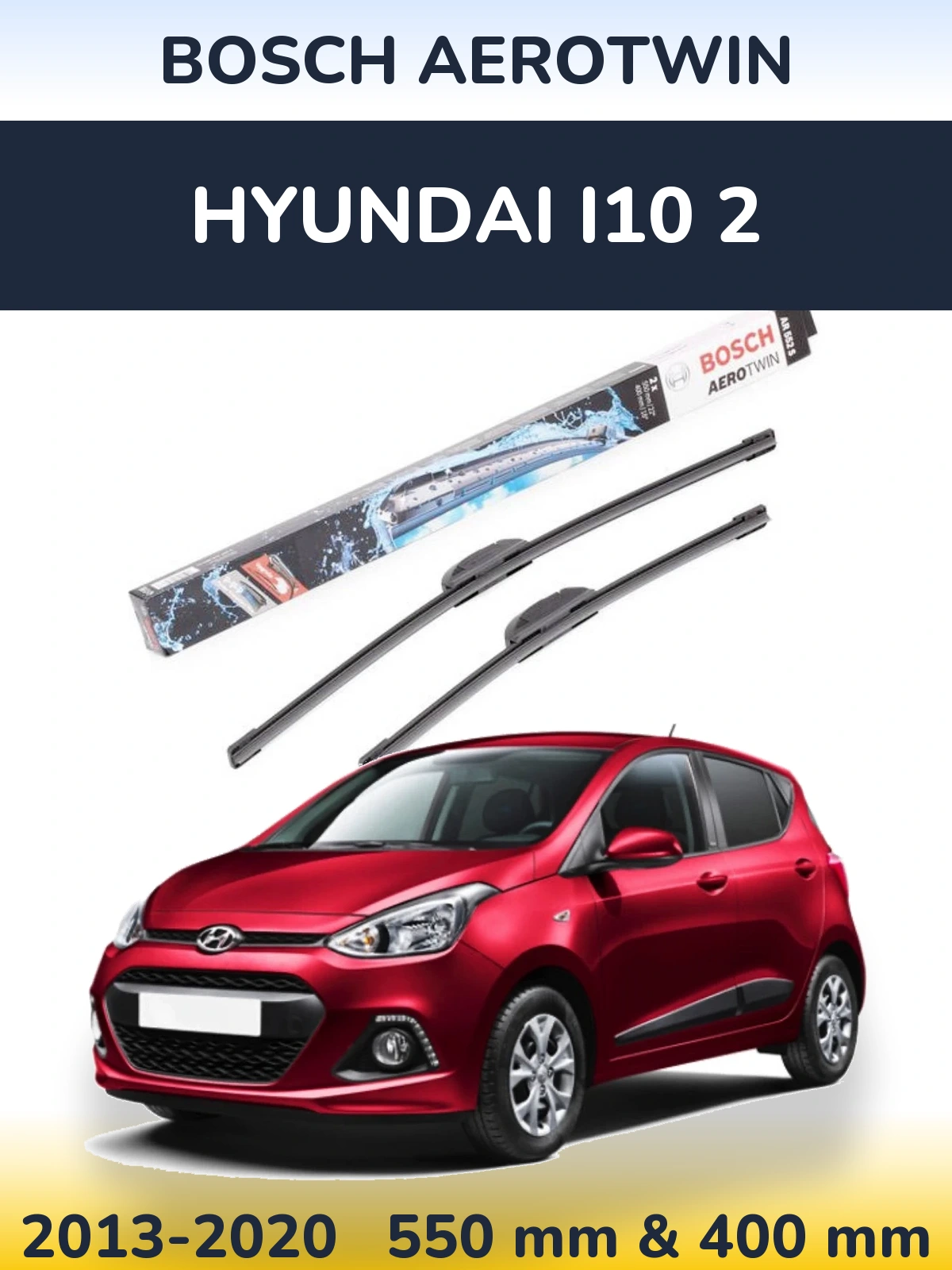 Torkarblad BOSCH AeroTwin för Hyundai i10 2