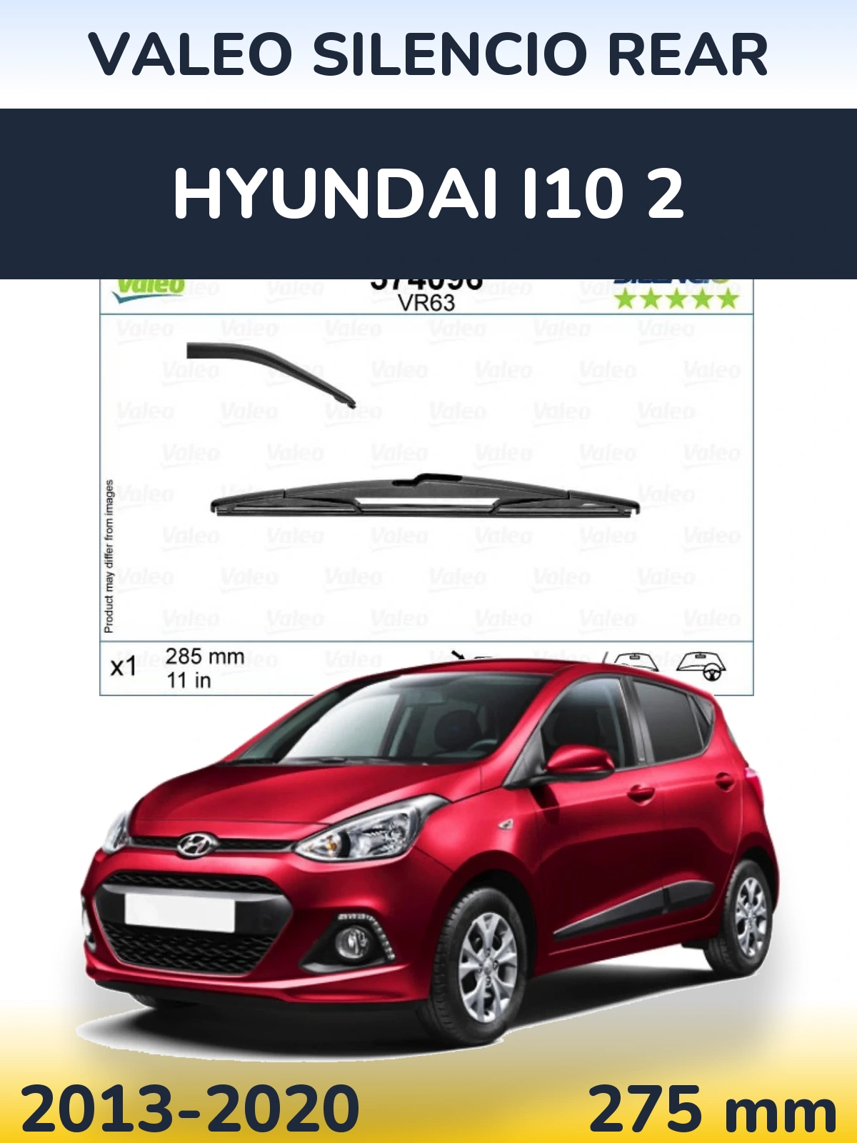 Torkarblad Valeo Silencio Rear för Hyundai i10 2