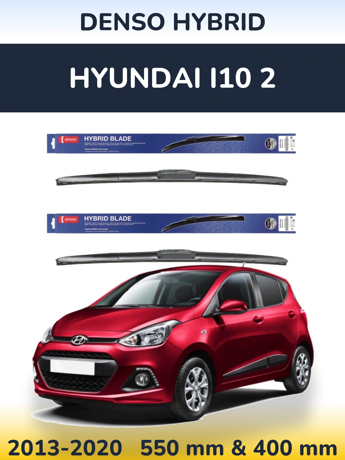 Torkarblad Denso Hybrid för Hyundai i10 2