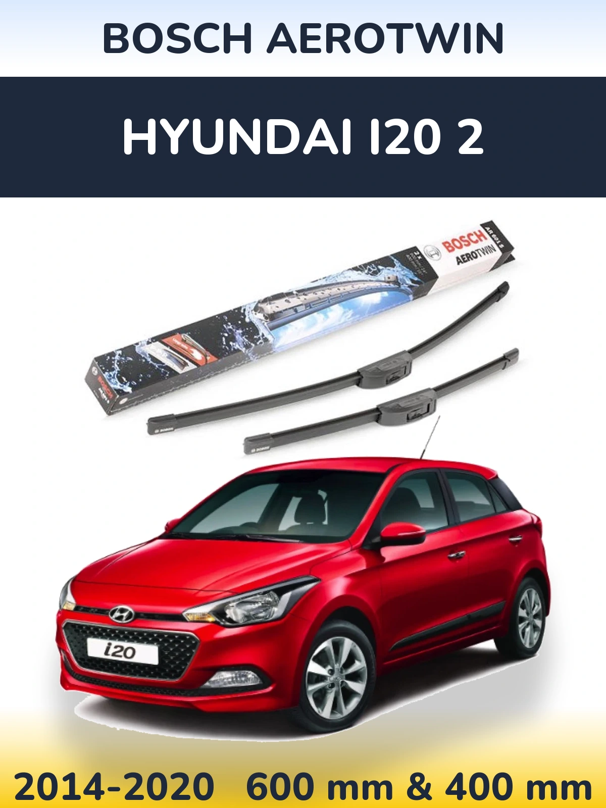 Torkarblad BOSCH AeroTwin för Hyundai i20 2