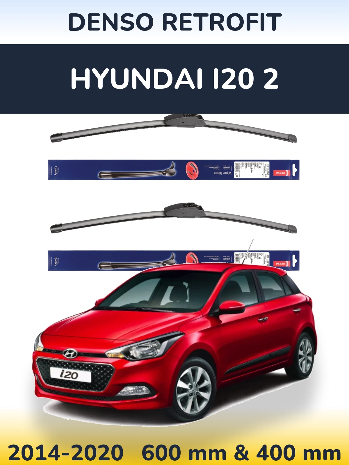 Torkarblad Denso Retrofit för Hyundai i20 2