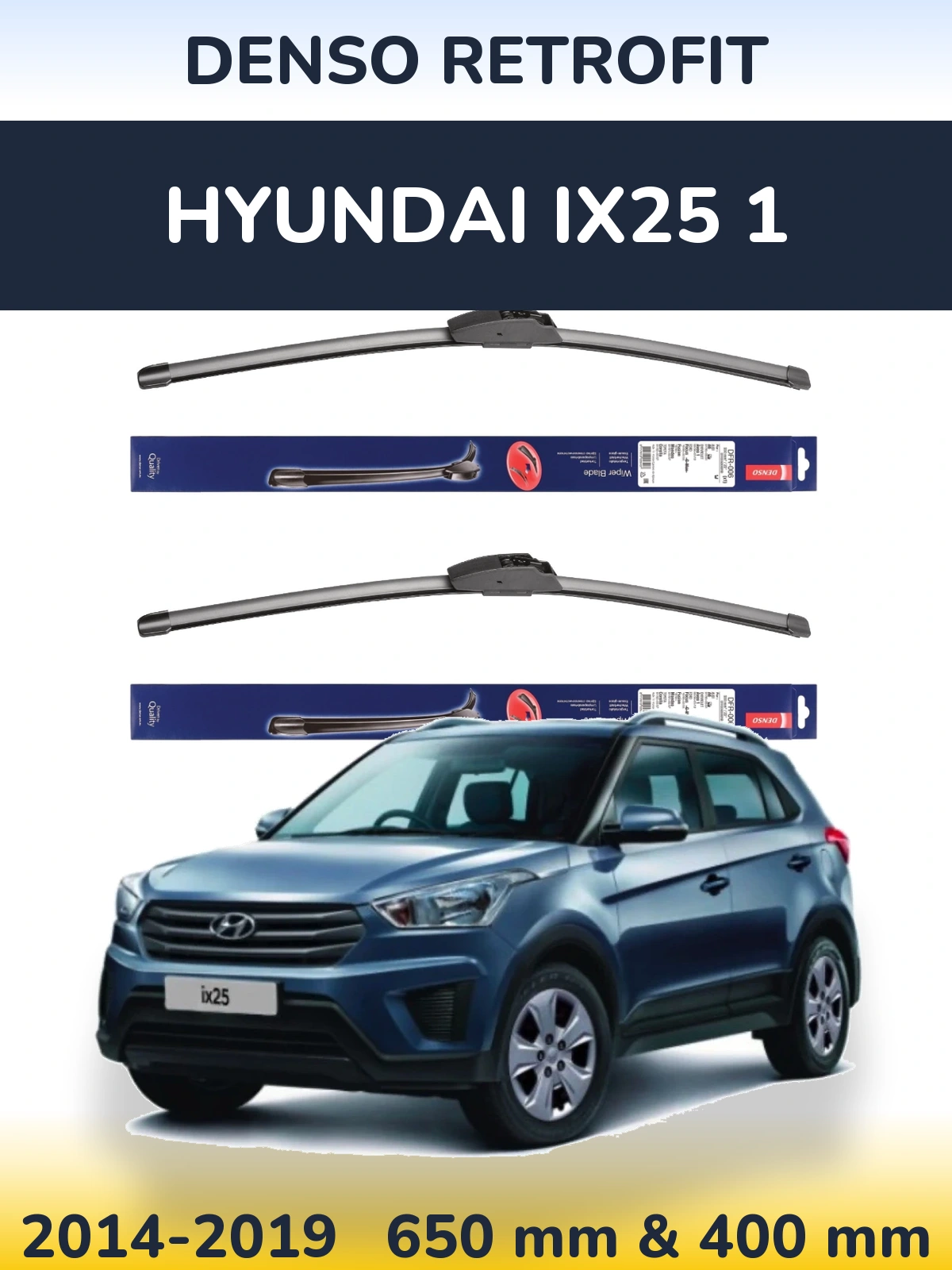 Torkarblad Denso Retrofit för Hyundai ix25 1