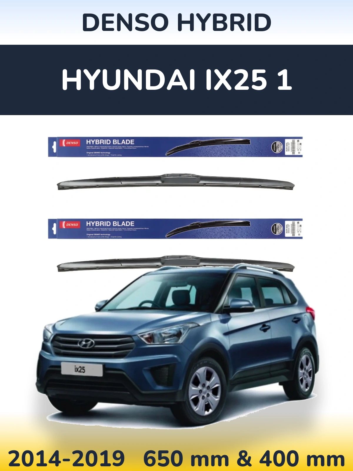 Torkarblad Denso Hybrid för Hyundai ix25 1
