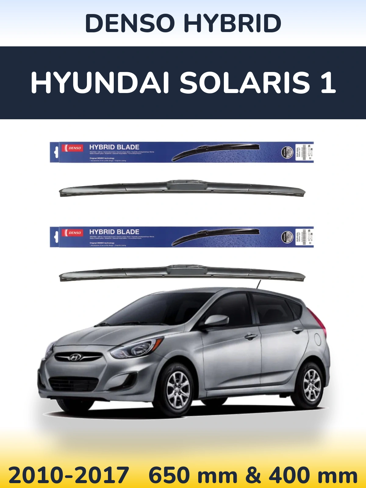 Torkarblad Denso Hybrid för Hyundai Solaris 1