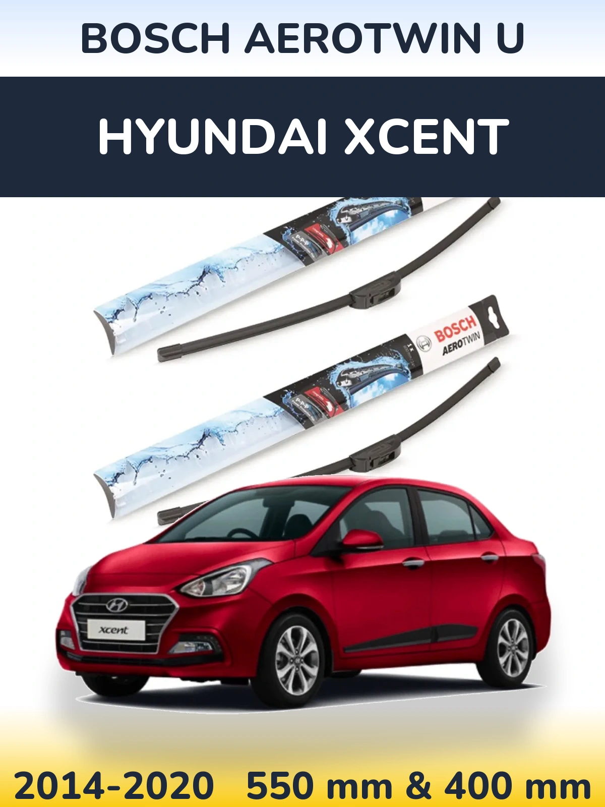 Torkarblad BOSCH AeroTwin U för Hyundai Xcent