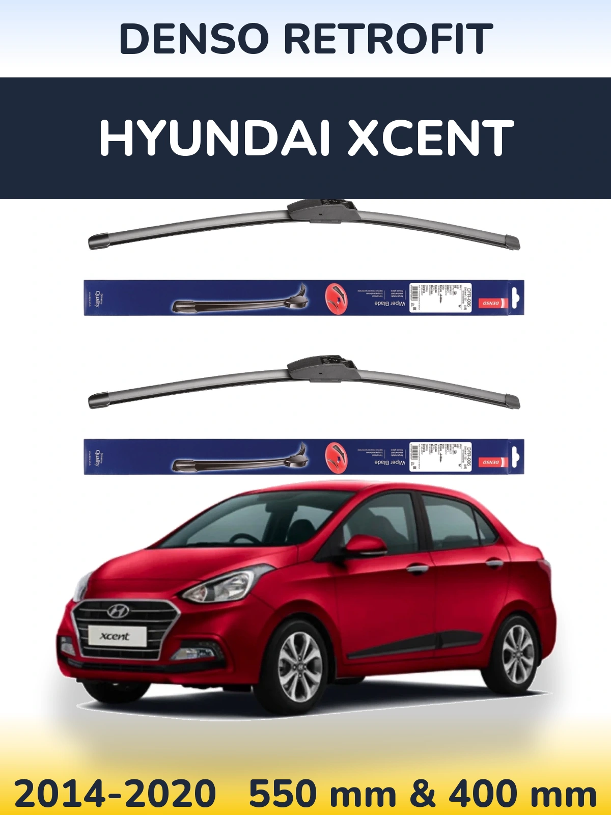 Torkarblad Denso Retrofit för Hyundai Xcent