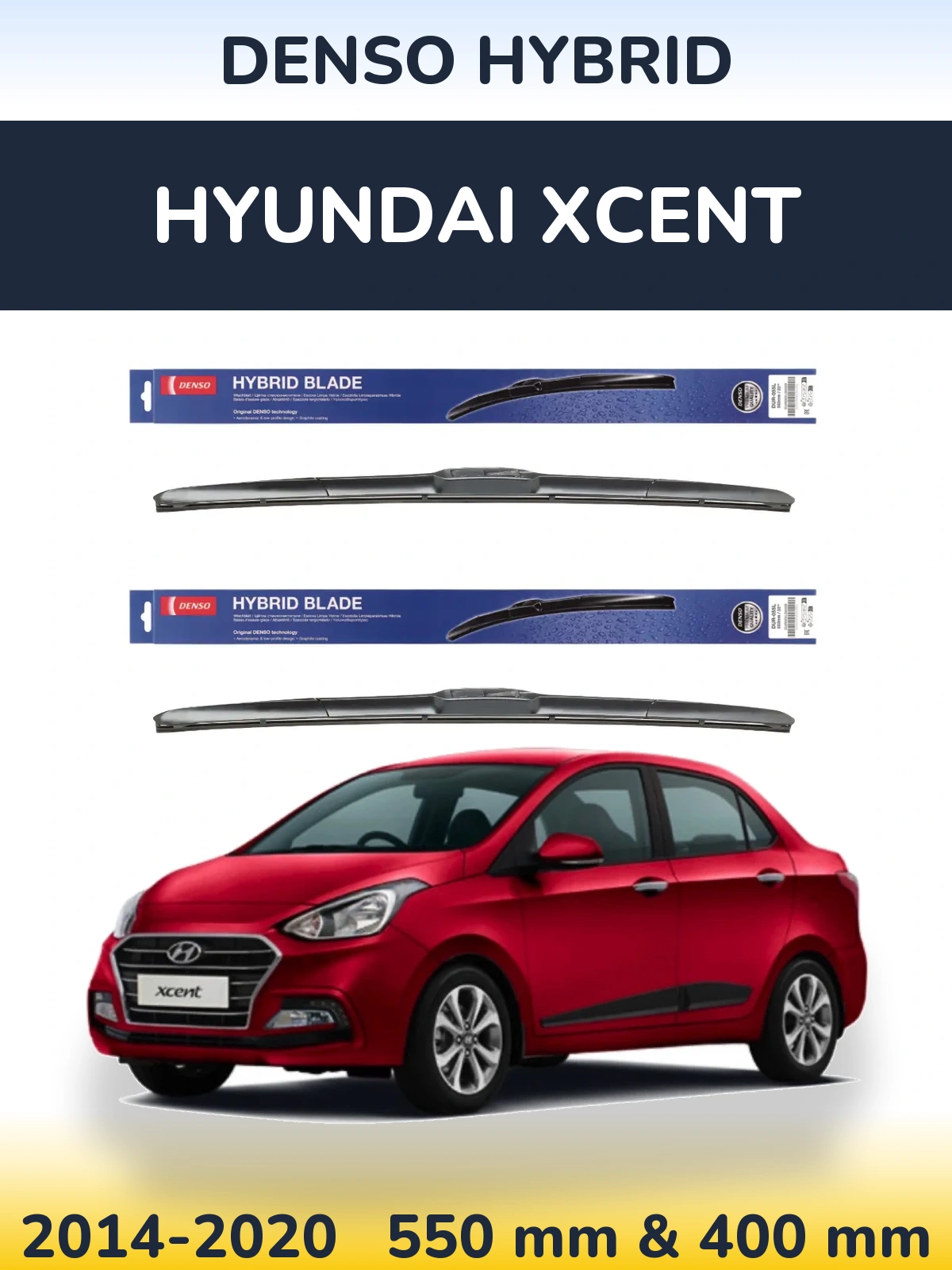 Torkarblad Denso Hybrid för Hyundai Xcent
