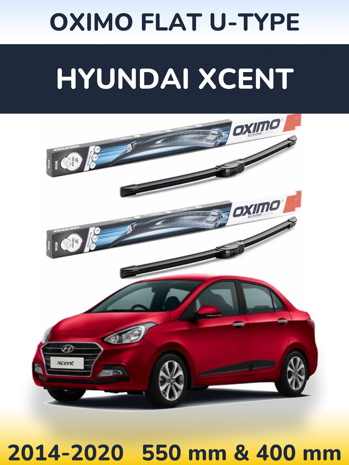 Torkarblad Oximo Flat U-type för Hyundai Xcent