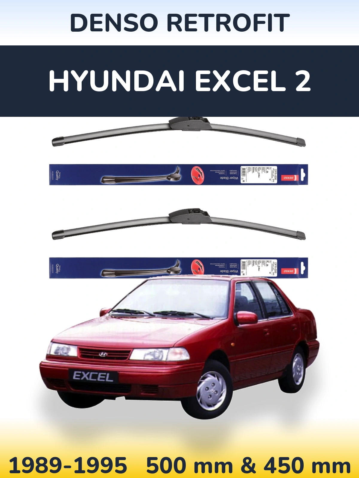 Torkarblad Denso Retrofit för Hyundai Excel 2