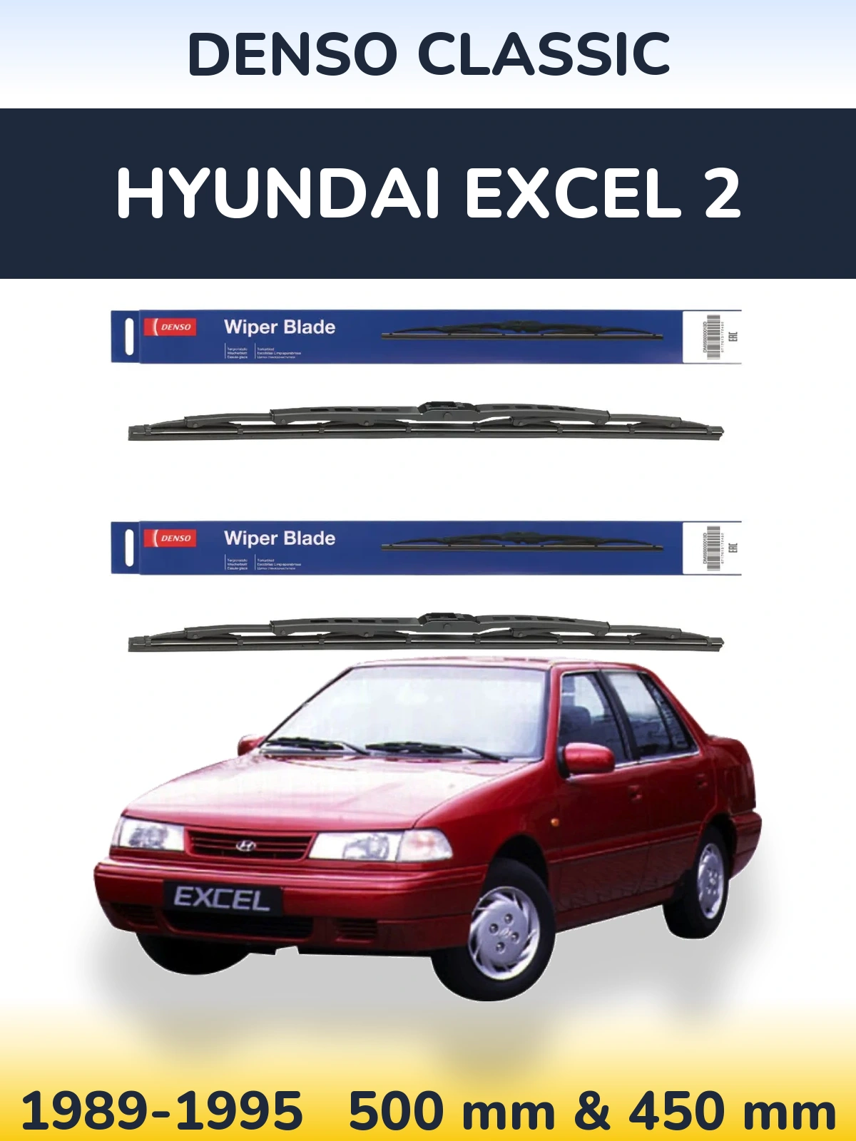 Torkarblad Denso Classic för Hyundai Excel 2