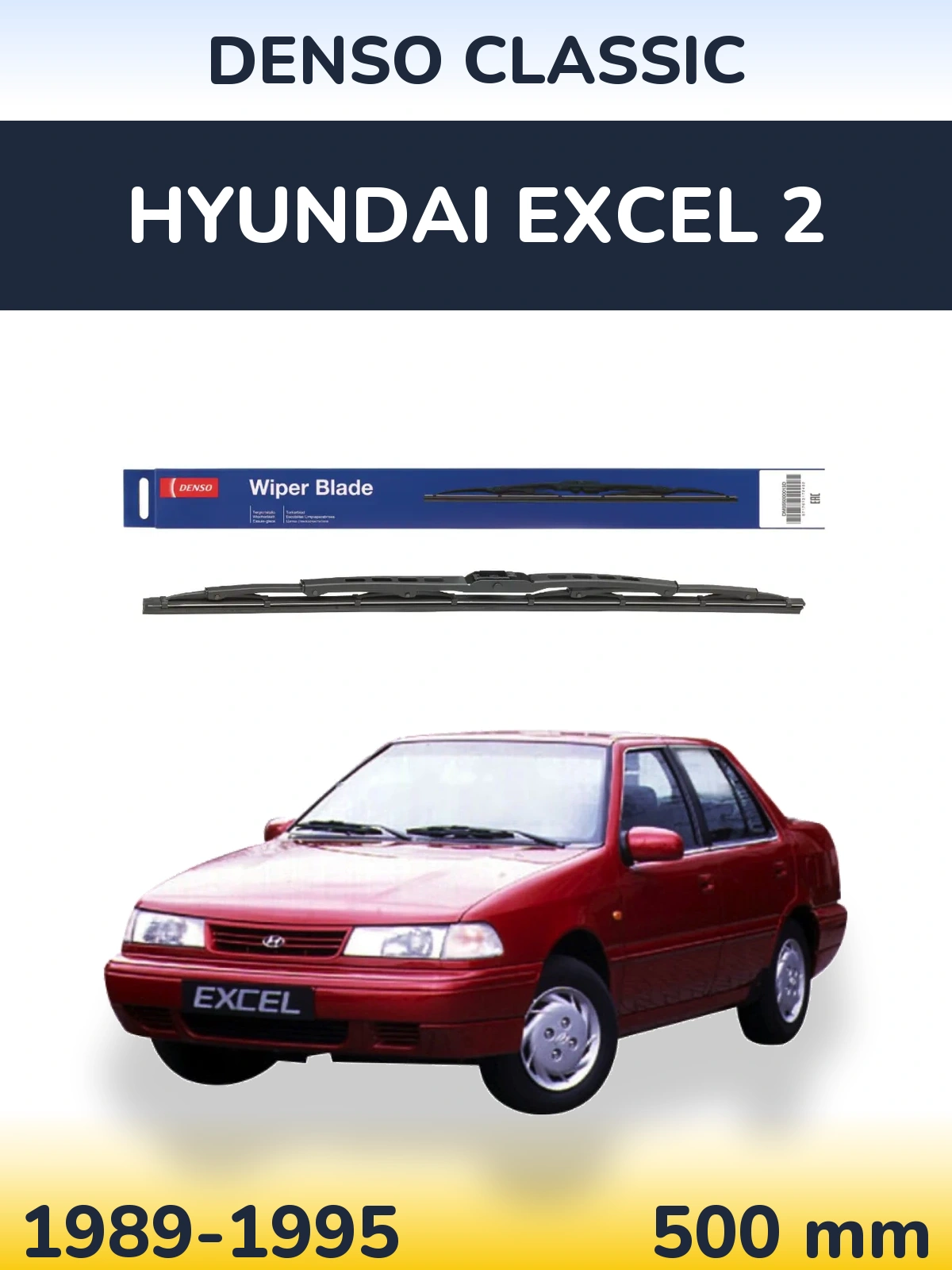 Torkarblad Denso Classic för Hyundai Excel 2