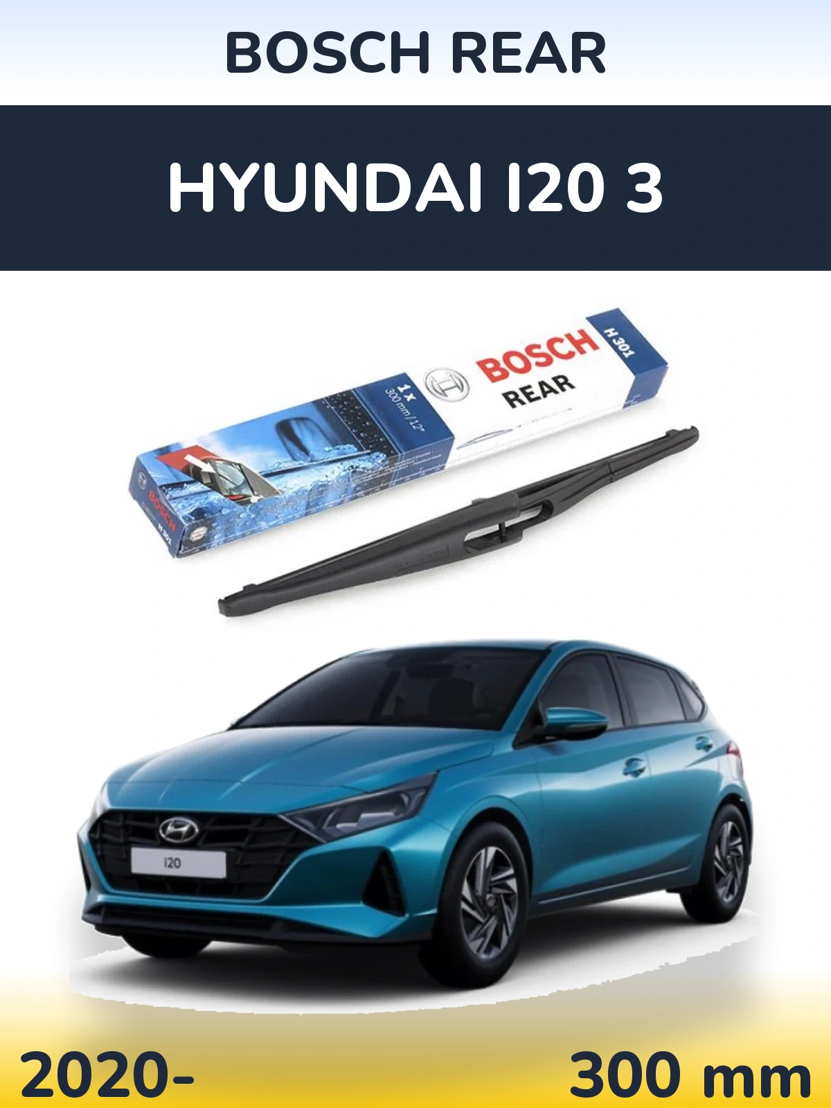 Torkarblad BOSCH Rear för Hyundai i20 3