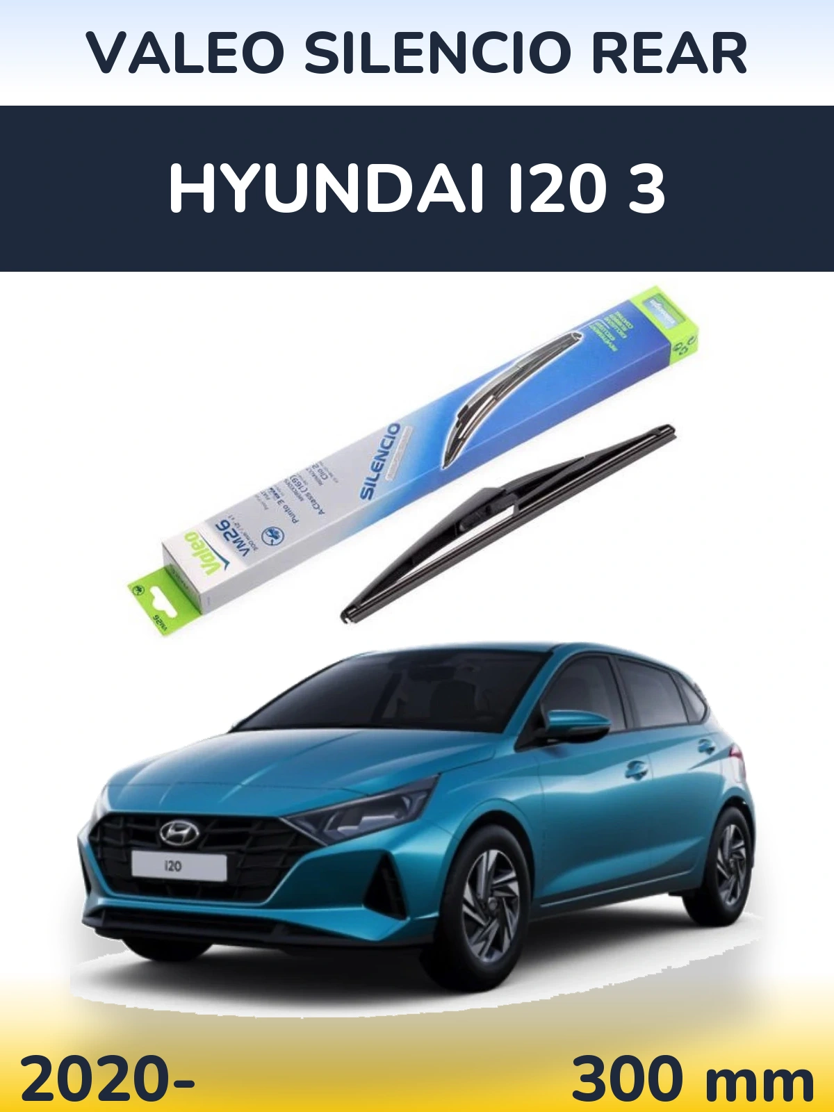 Torkarblad Valeo Silencio Rear för Hyundai i20 3