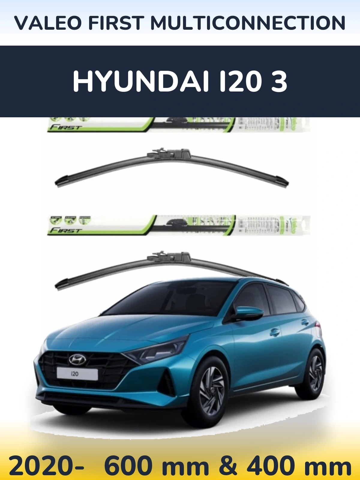 Torkarblad Valeo First MultiConnection för Hyundai i20 3
