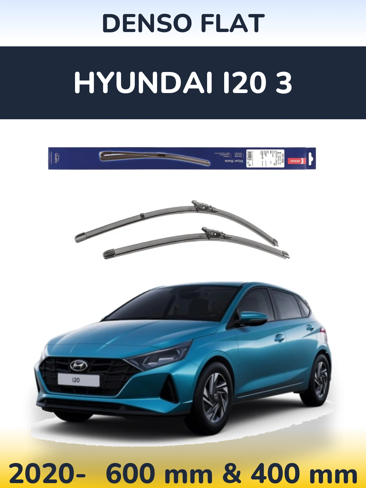 Torkarblad Denso Flat för Hyundai i20 3