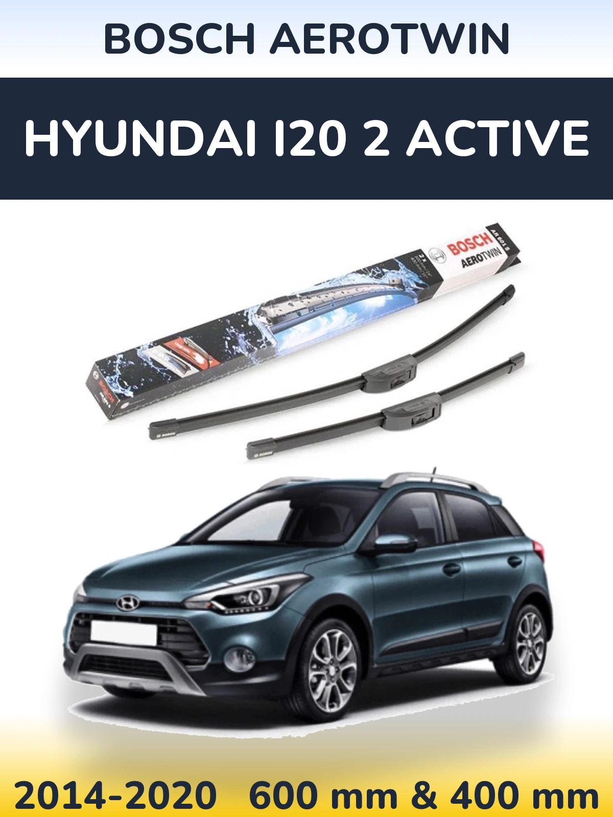Torkarblad BOSCH AeroTwin för Hyundai i20 2 Active