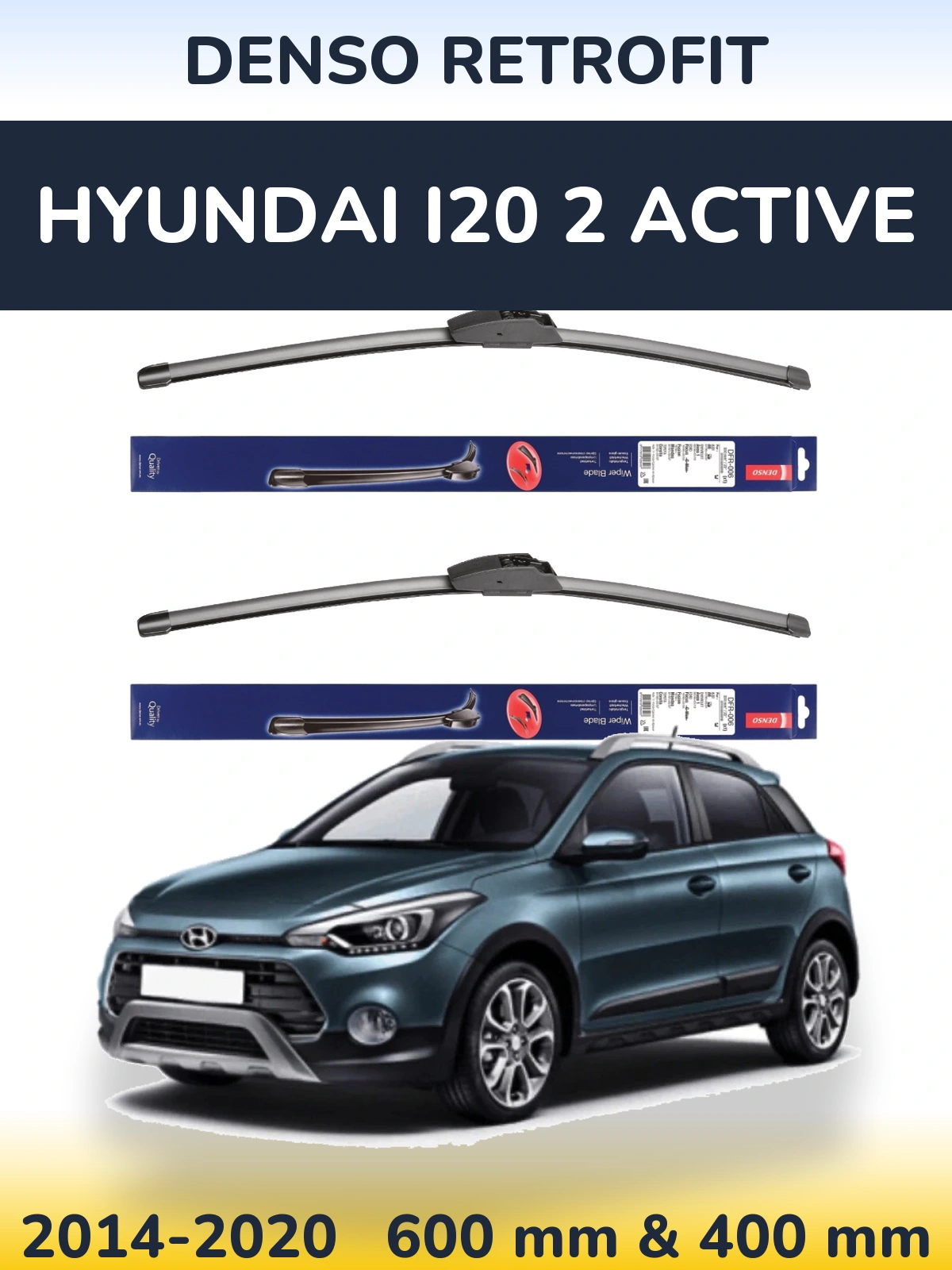Torkarblad Denso Retrofit för Hyundai i20 2 Active