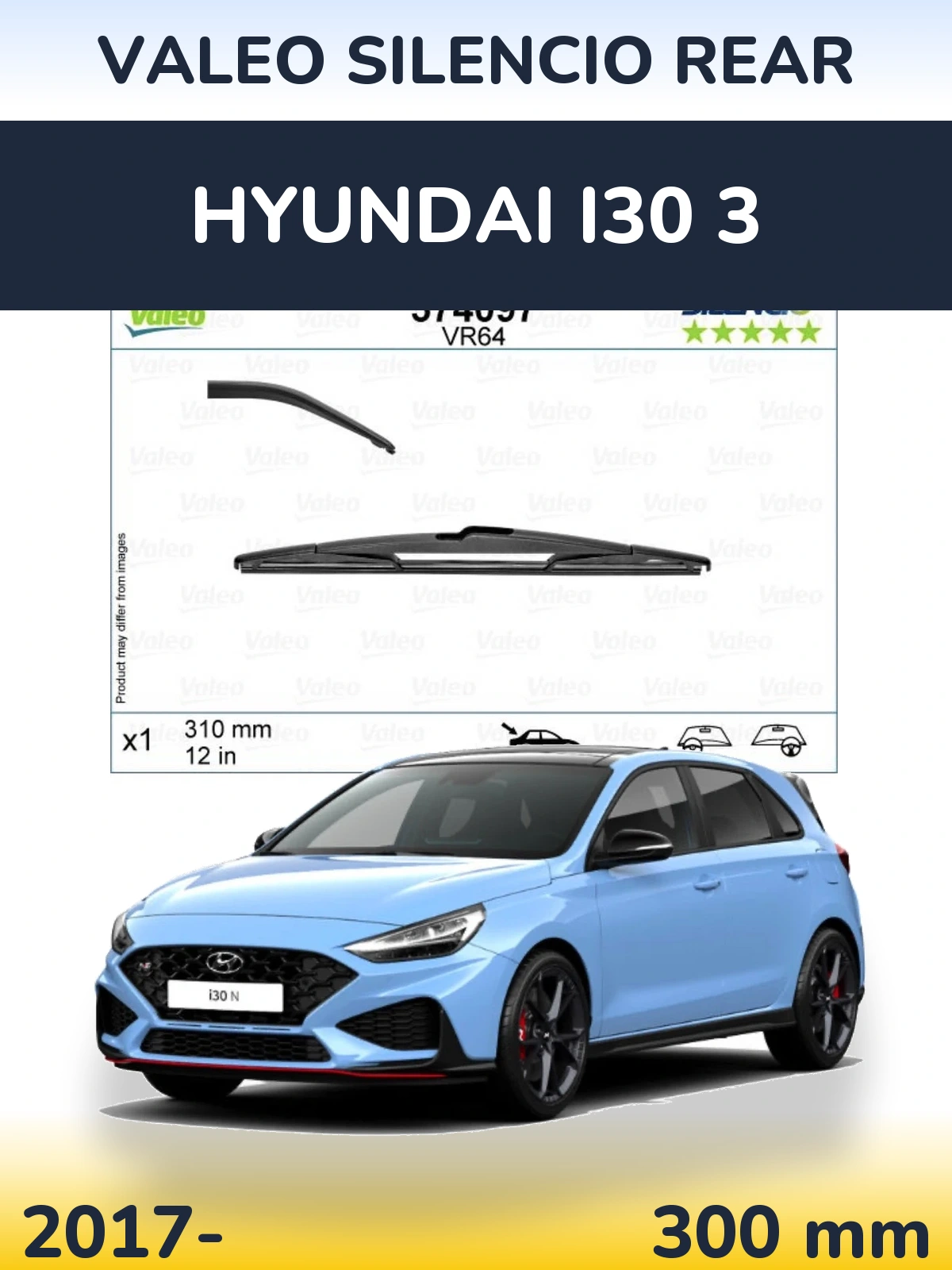 Torkarblad Valeo Silencio Rear för Hyundai i30 3