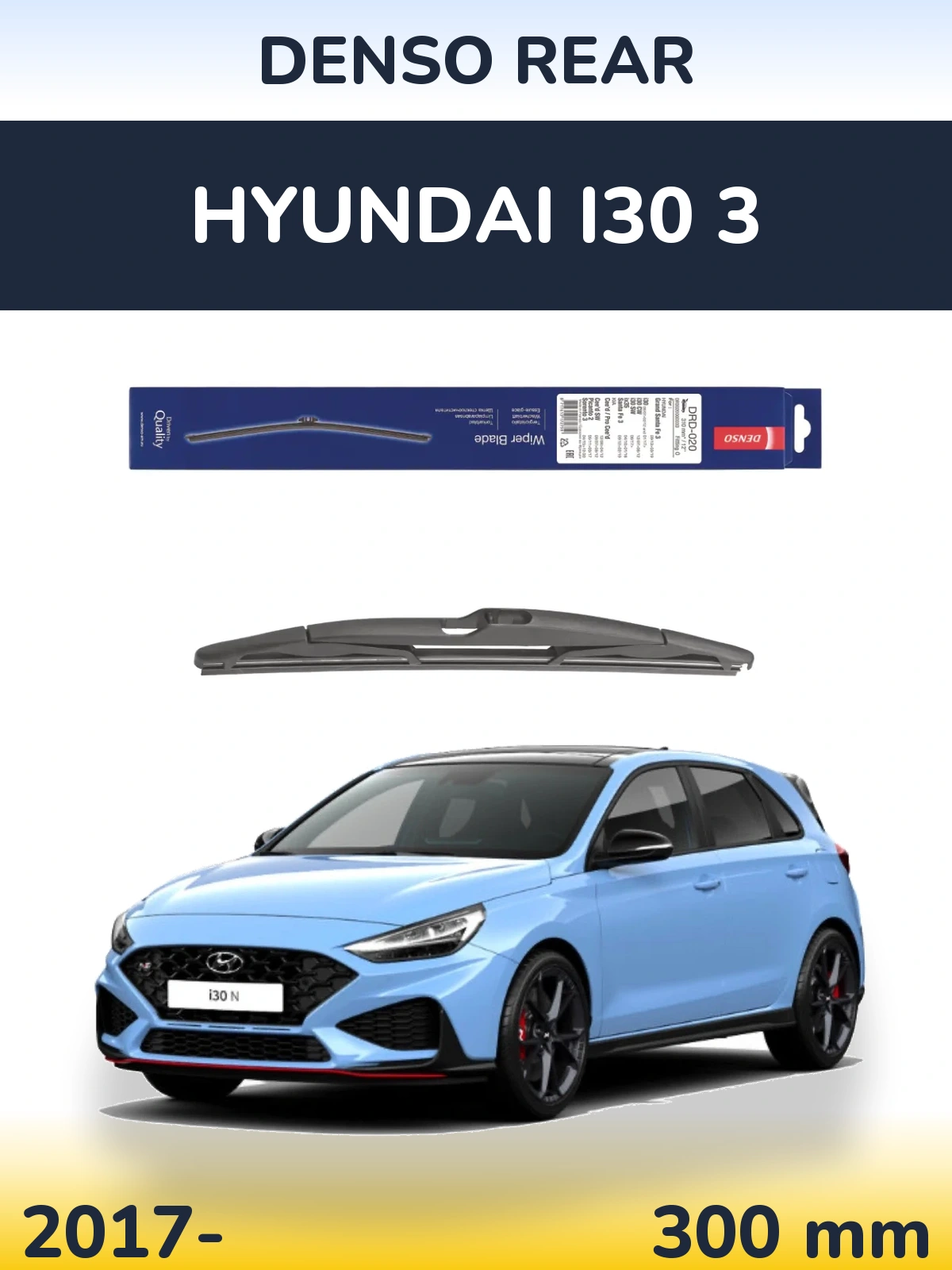 Torkarblad Denso Rear för Hyundai i30 3