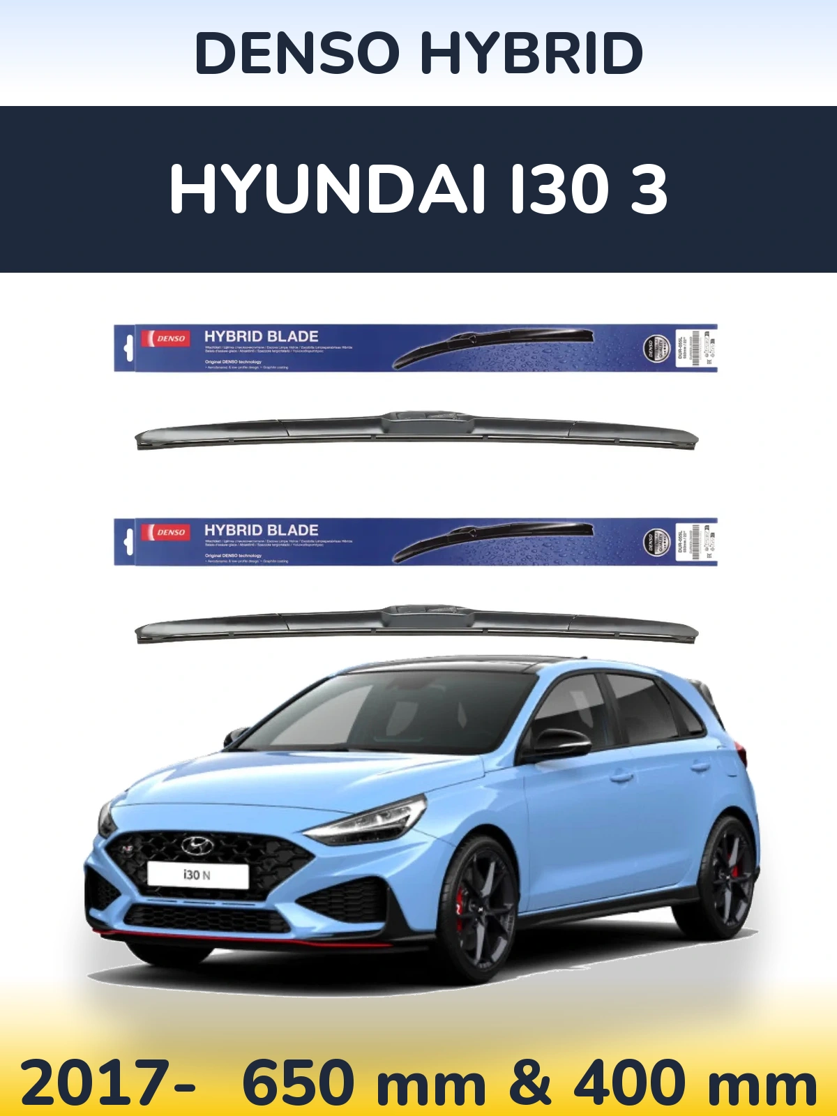 Torkarblad Denso Hybrid för Hyundai i30 3