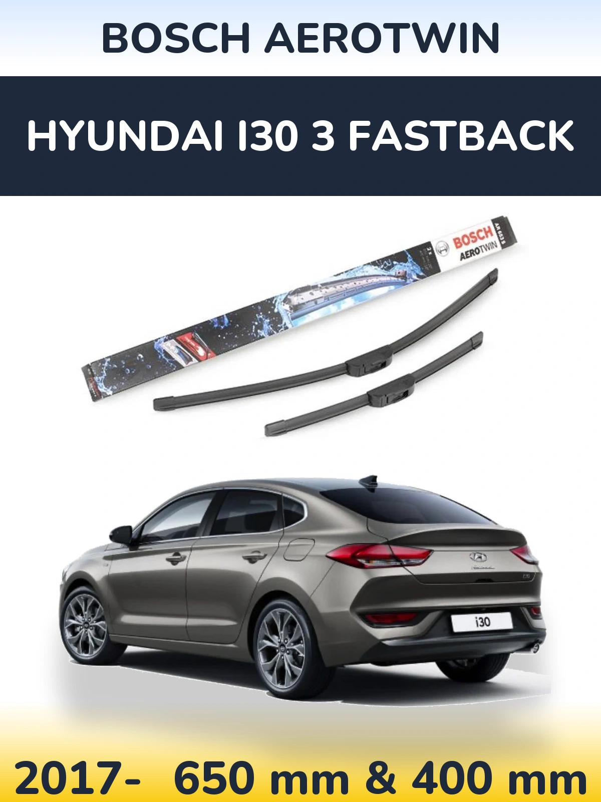 Torkarblad BOSCH AeroTwin för Hyundai i30 3 Fastback