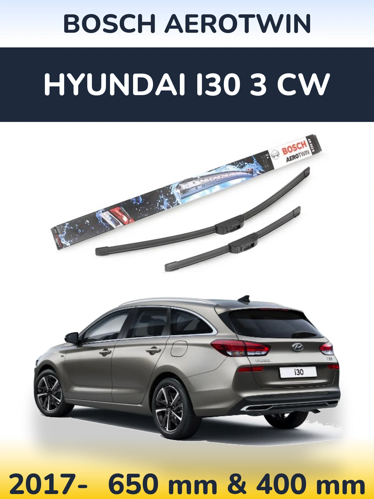 Torkarblad BOSCH AeroTwin för Hyundai i30 3 CW