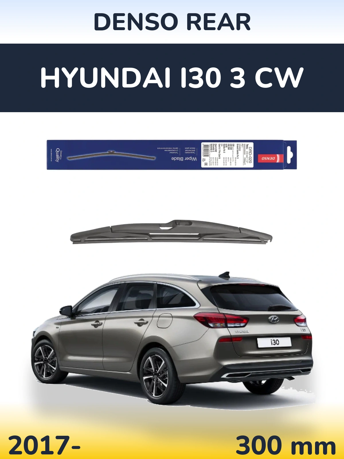 Torkarblad Denso Rear för Hyundai i30 3 CW