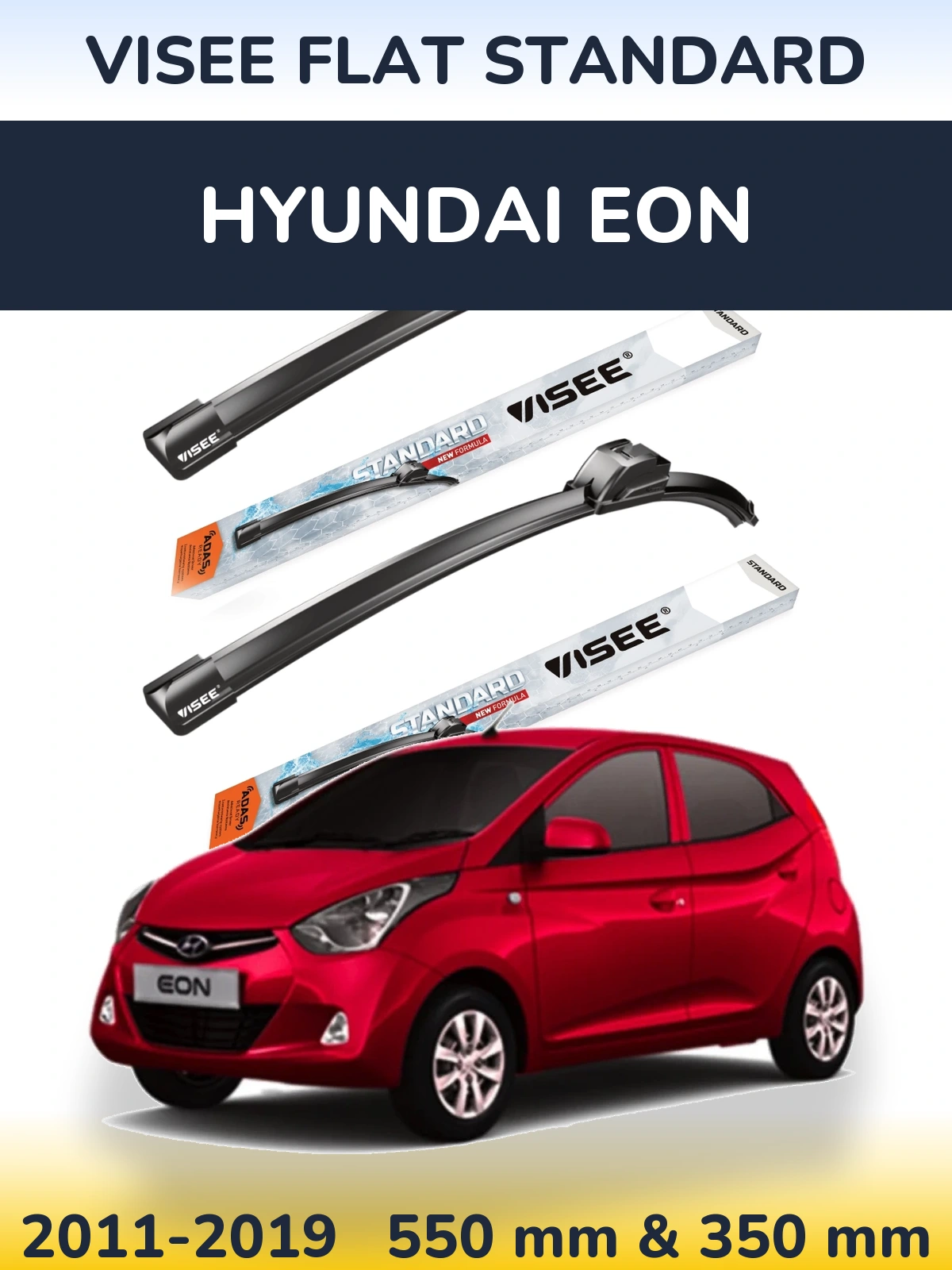 Torkarblad VISEE FLAT STANDARD för Hyundai EON
