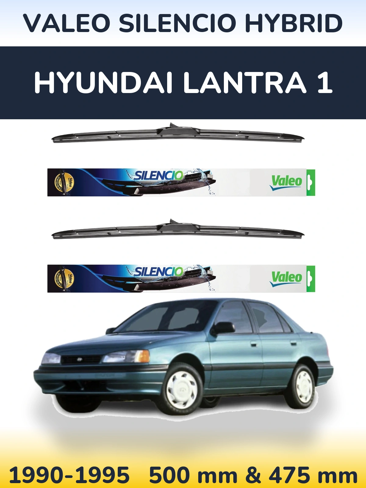 Torkarblad Valeo Silencio Hybrid för Hyundai Lantra 1