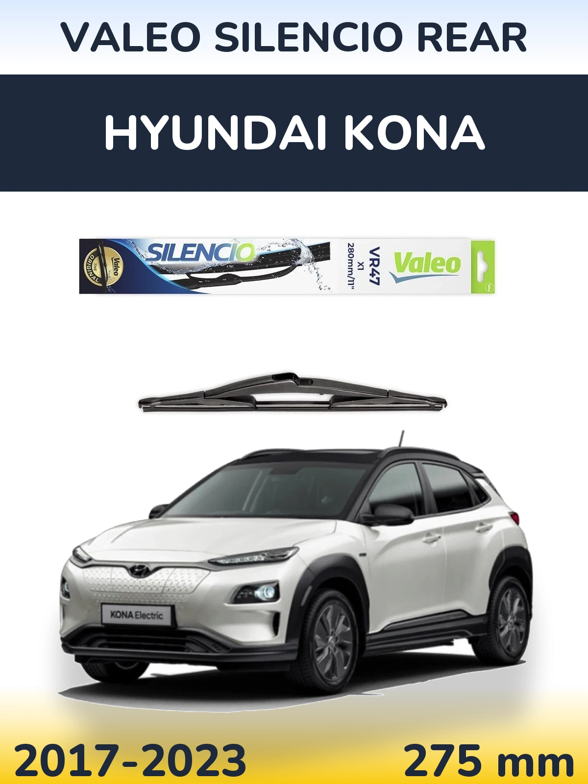 Torkarblad Valeo Silencio Rear för Hyundai Kona