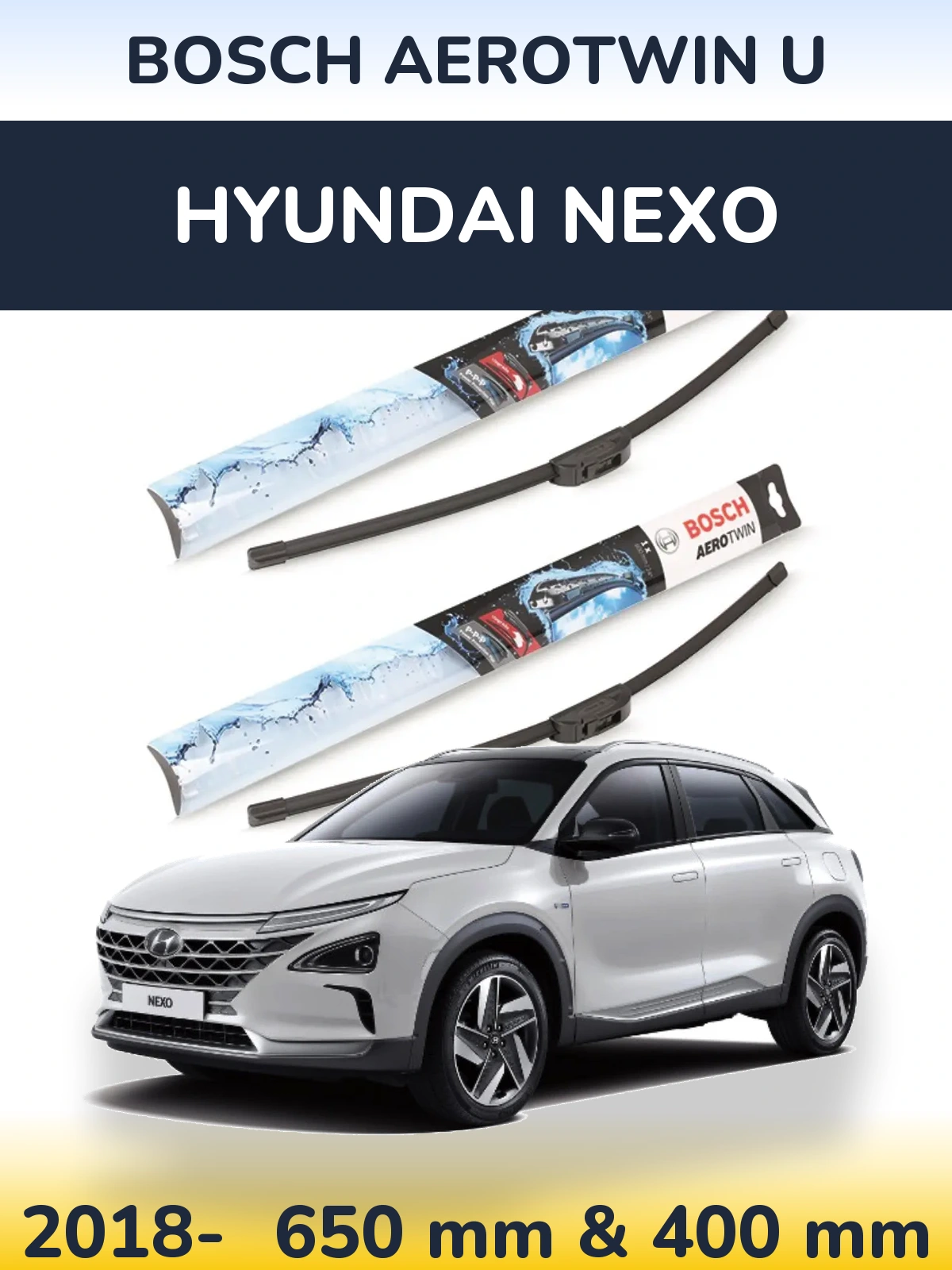 Torkarblad BOSCH AeroTwin U för Hyundai Nexo