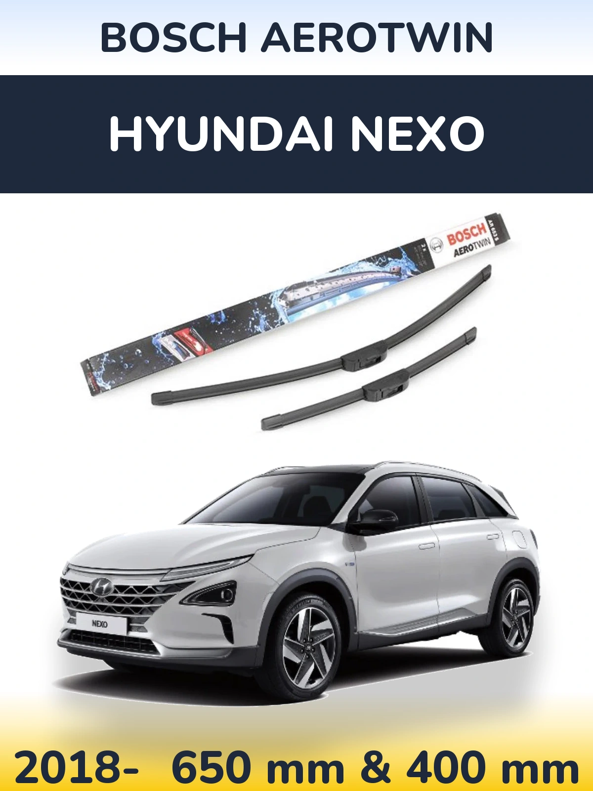 Torkarblad BOSCH AeroTwin för Hyundai Nexo
