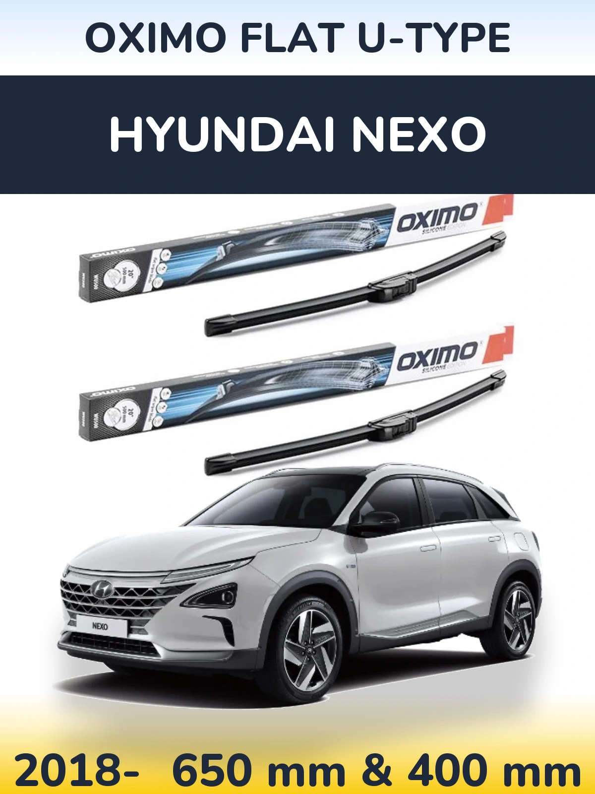 Torkarblad Oximo Flat U-type för Hyundai Nexo