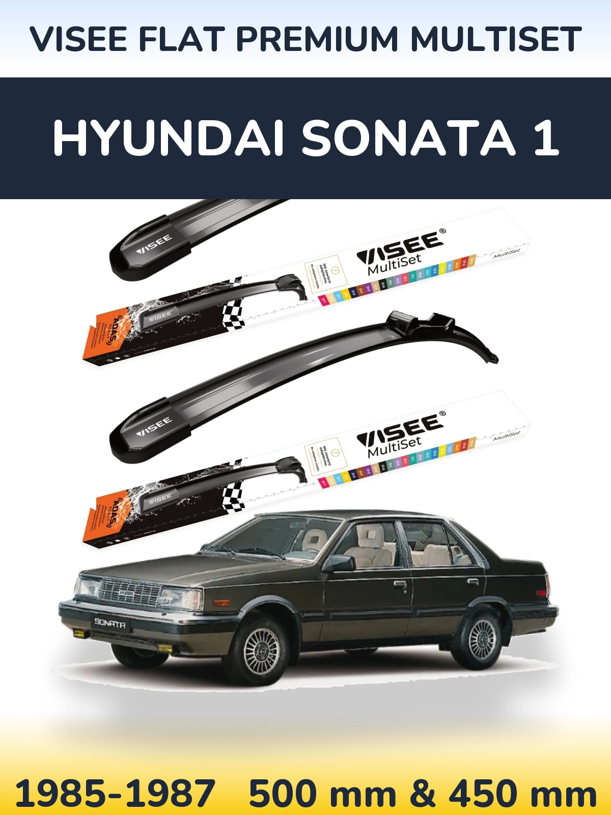 Torkarblad VISEE FLAT PREMIUM MultiSet för Hyundai Sonata 1