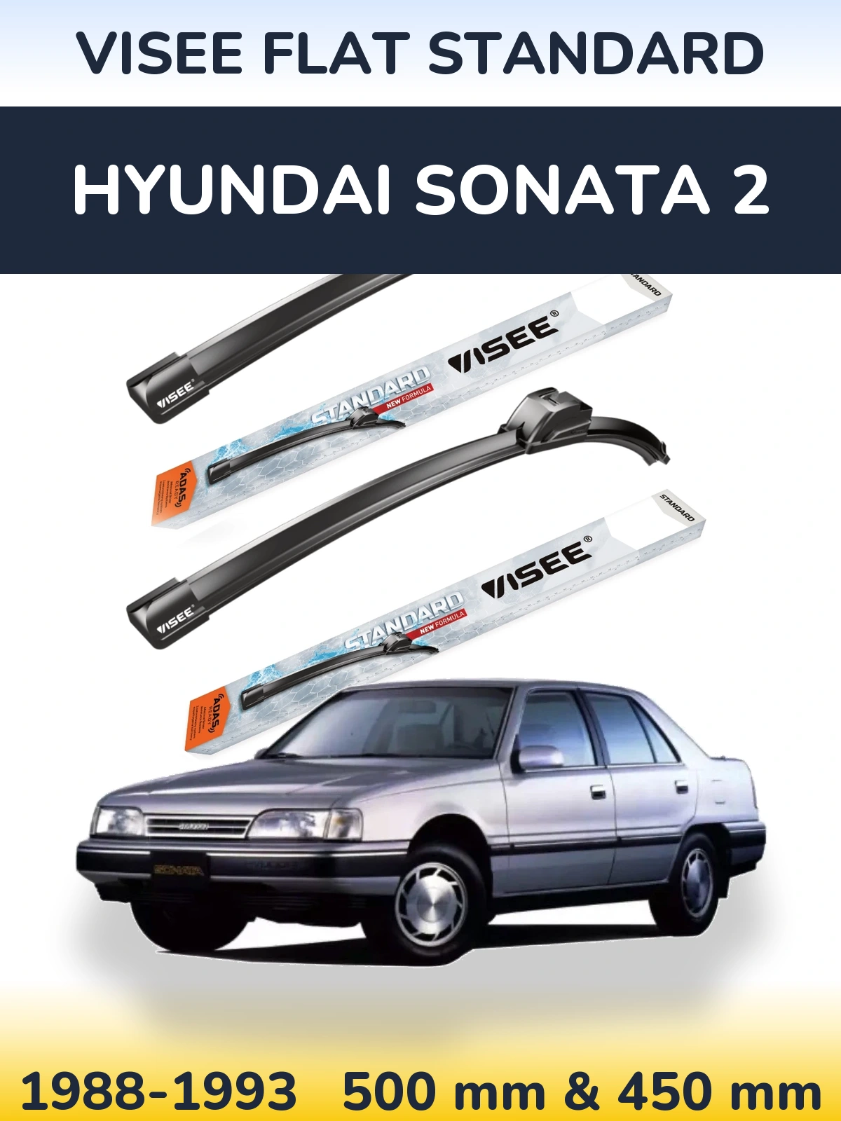 Torkarblad VISEE FLAT STANDARD för Hyundai Sonata 2