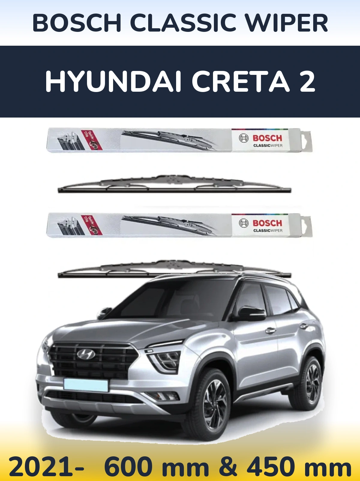 Torkarblad BOSCH Classic Wiper för Hyundai Creta 2