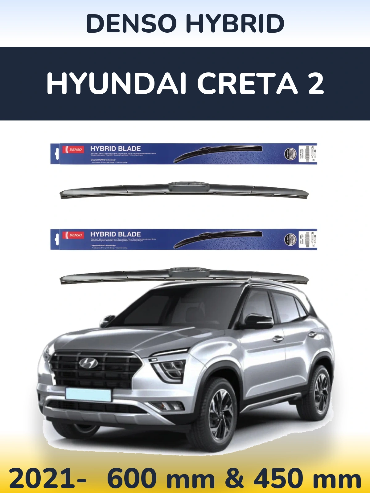 Torkarblad Denso Hybrid för Hyundai Creta 2