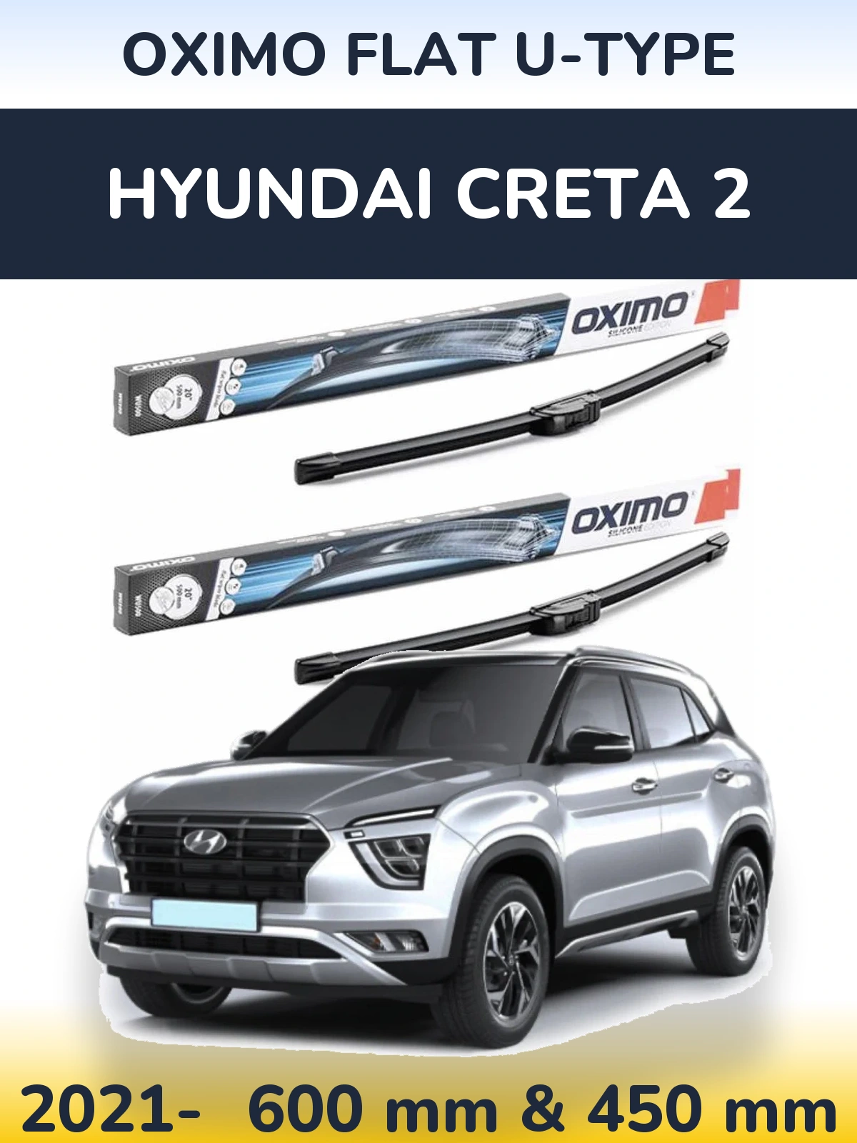 Torkarblad Oximo Flat U-type för Hyundai Creta 2