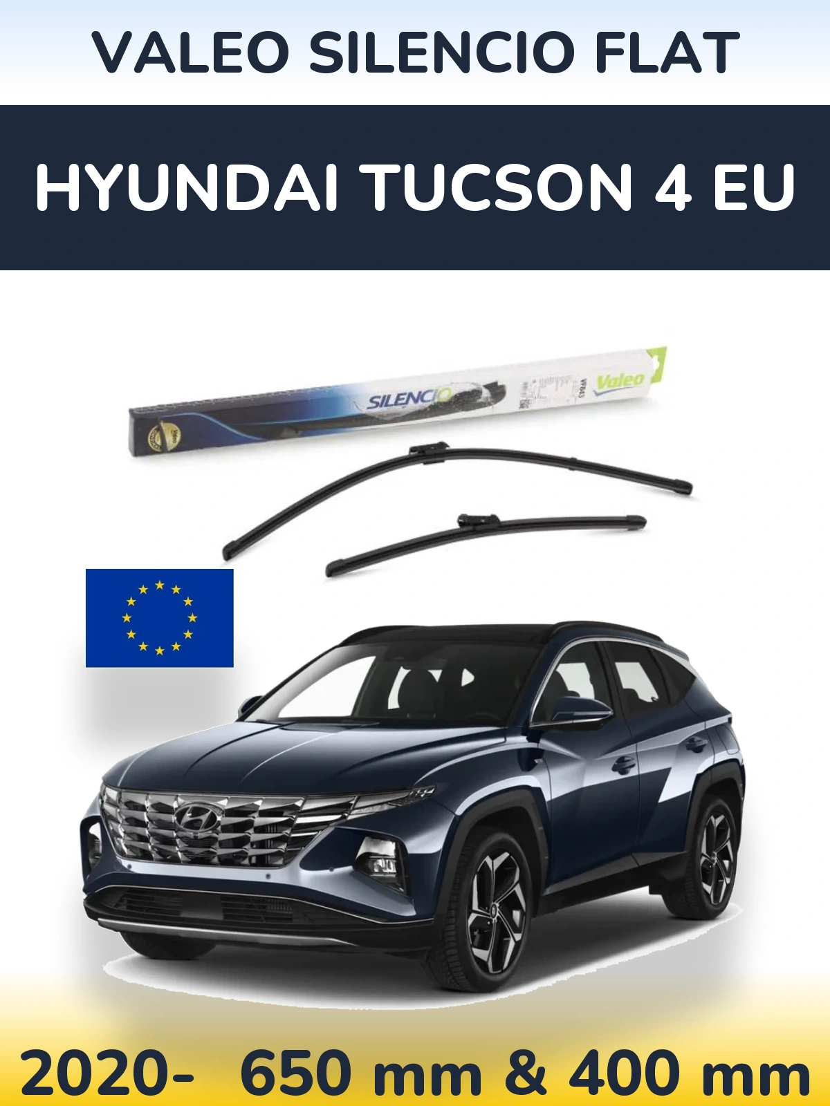 Torkarblad Valeo Silencio Flat för Hyundai Tucson 4 EU
