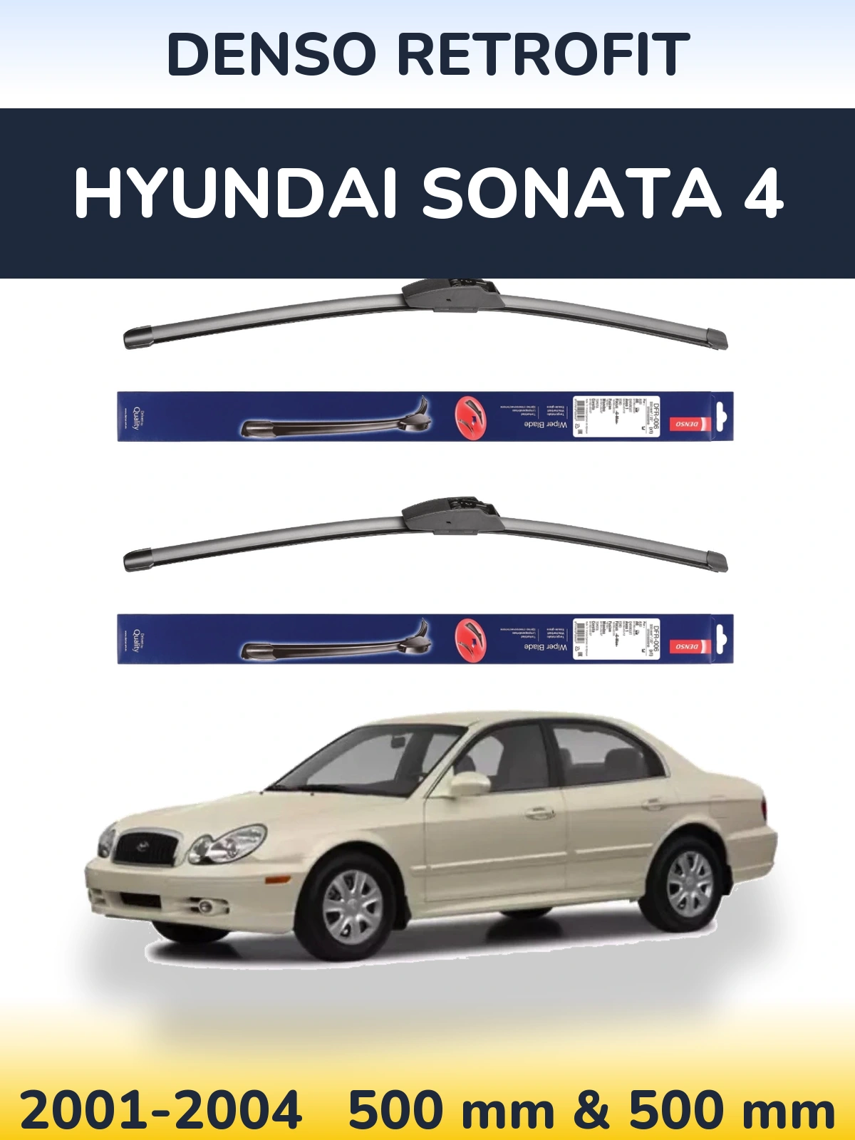 Комплект передних дворников Denso Retrofit 500 & 500 мм для Hyundai Sonata 4 2001-2004