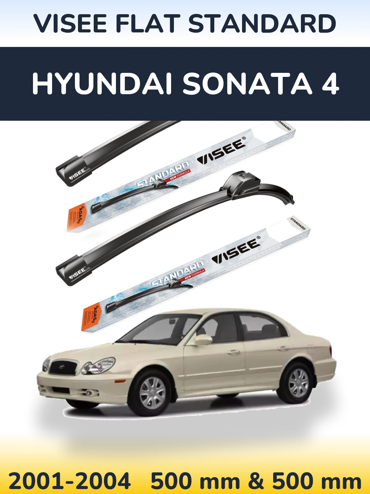 Torkarblad VISEE FLAT STANDARD för Hyundai Sonata 4