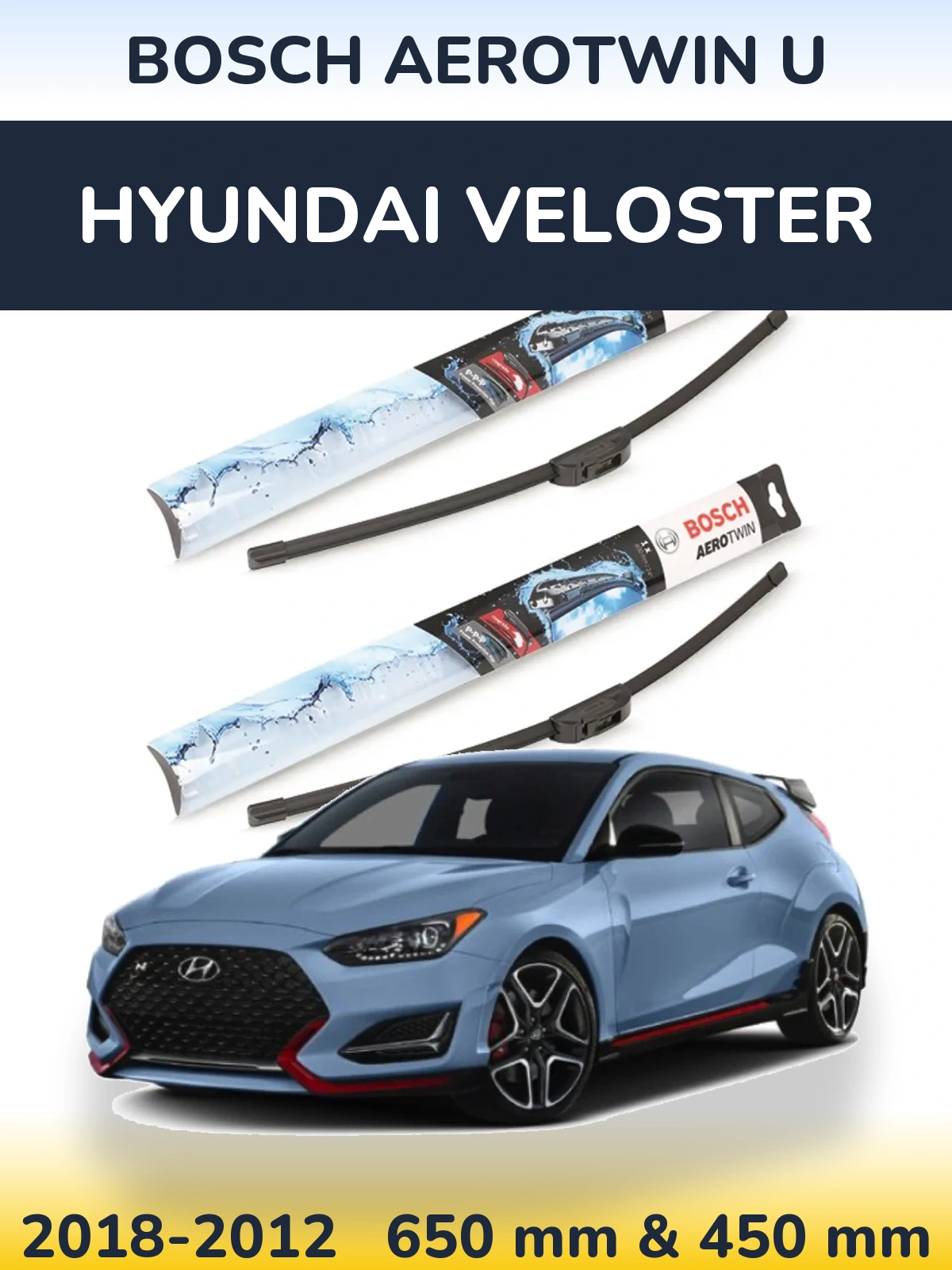 Torkarblad BOSCH AeroTwin U för Hyundai Veloster