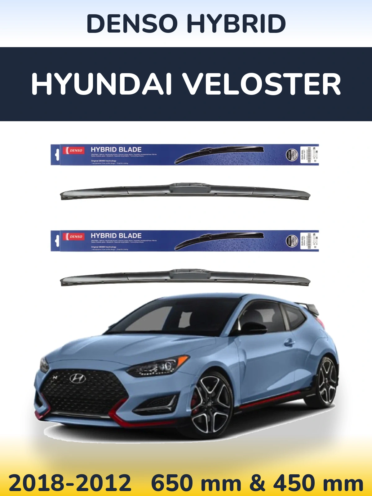 Torkarblad Denso Hybrid för Hyundai Veloster