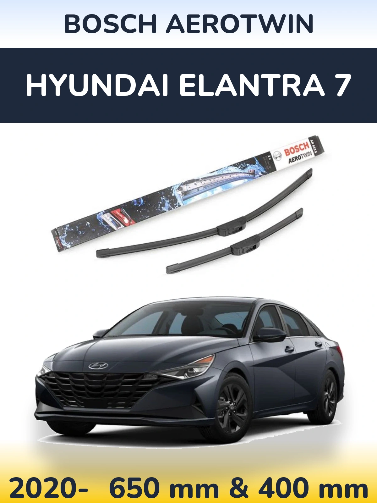 Torkarblad BOSCH AeroTwin för Hyundai Elantra 7