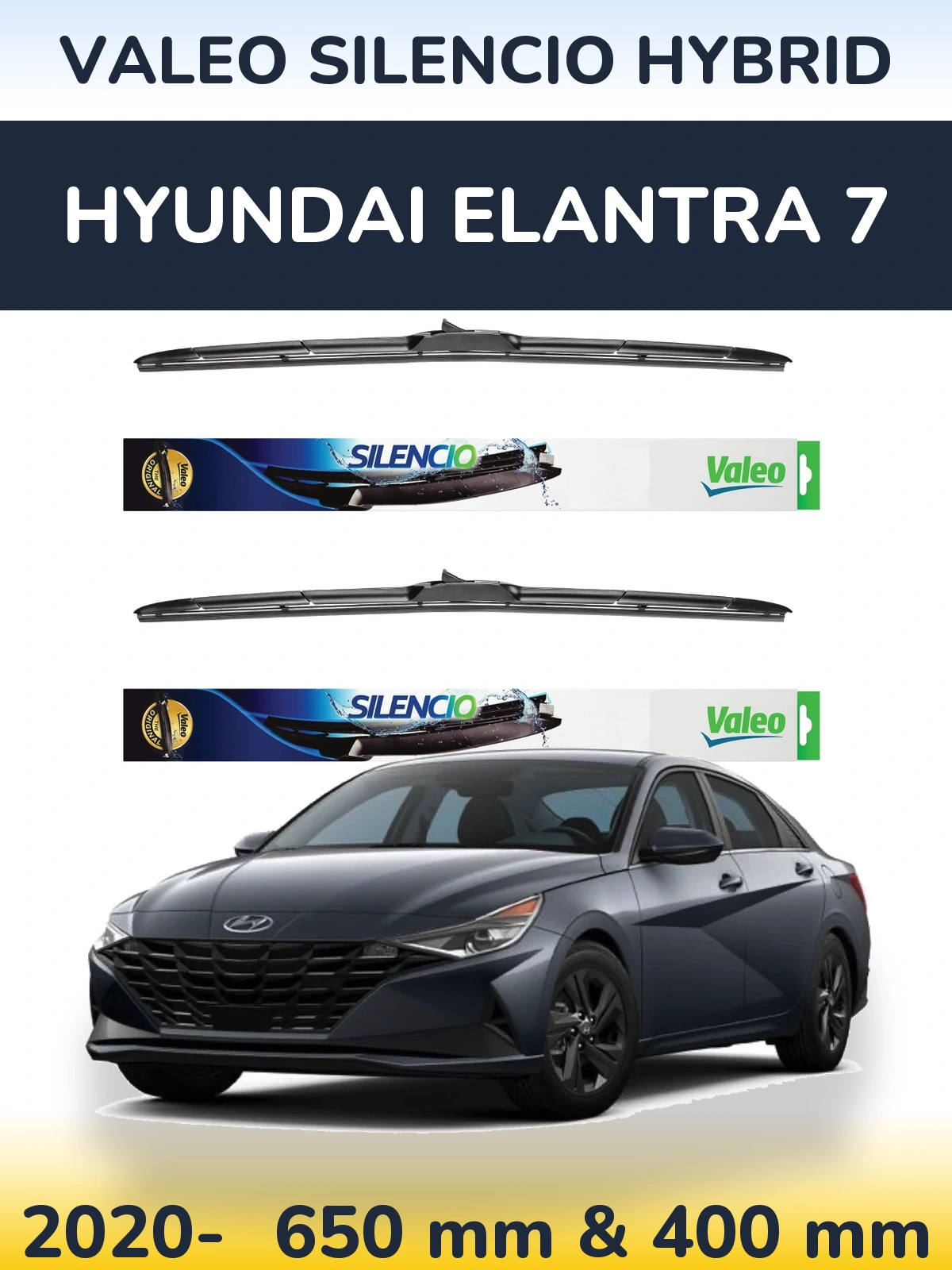 Torkarblad Valeo Silencio Hybrid för Hyundai Elantra 7
