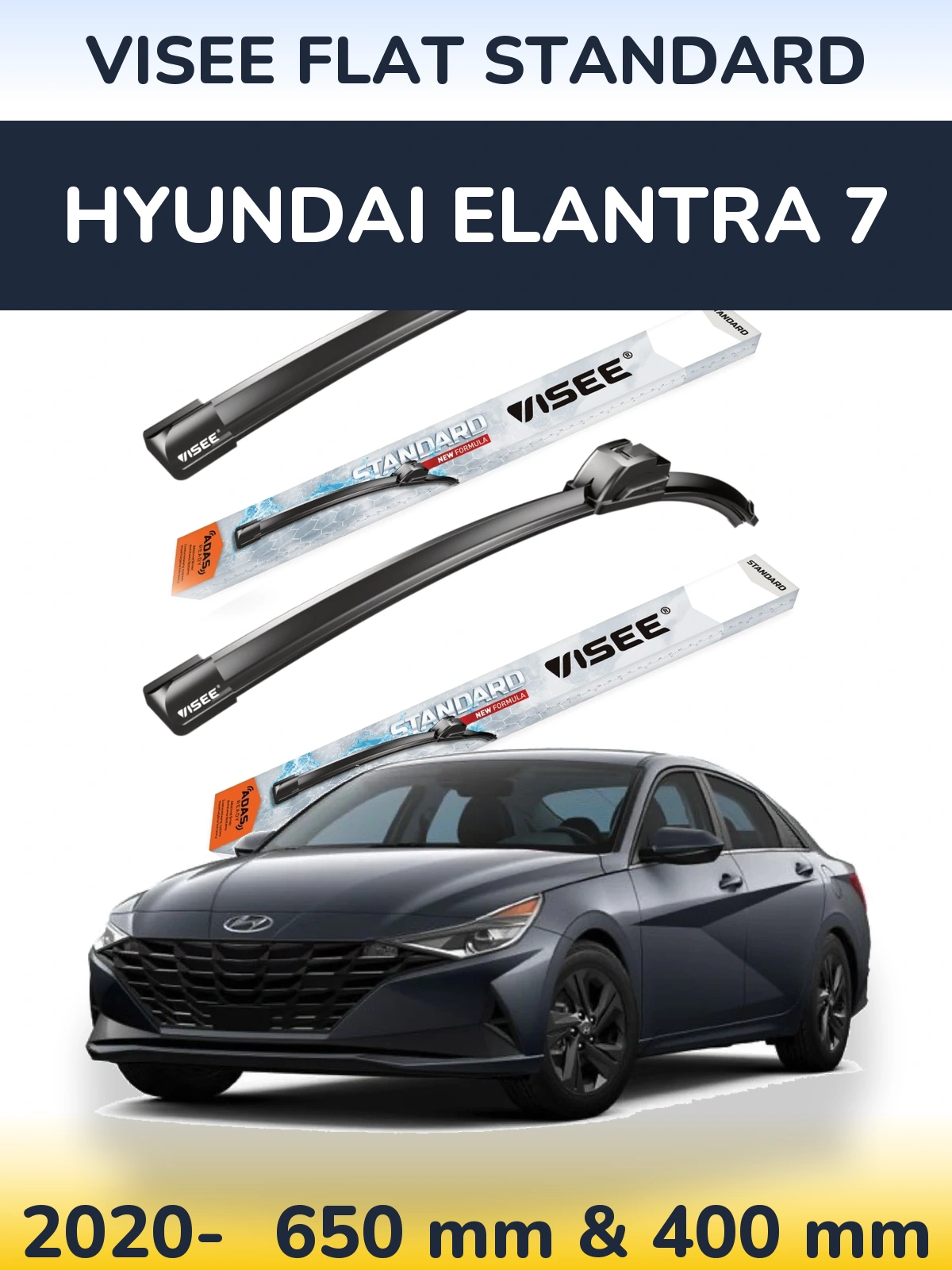 Torkarblad VISEE FLAT STANDARD för Hyundai Elantra 7