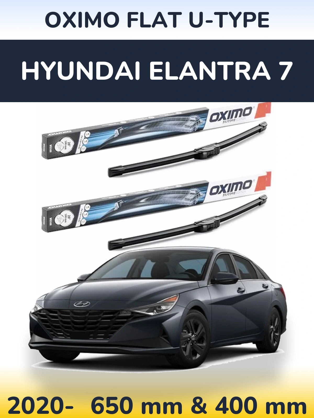 Torkarblad Oximo Flat U-type för Hyundai Elantra 7