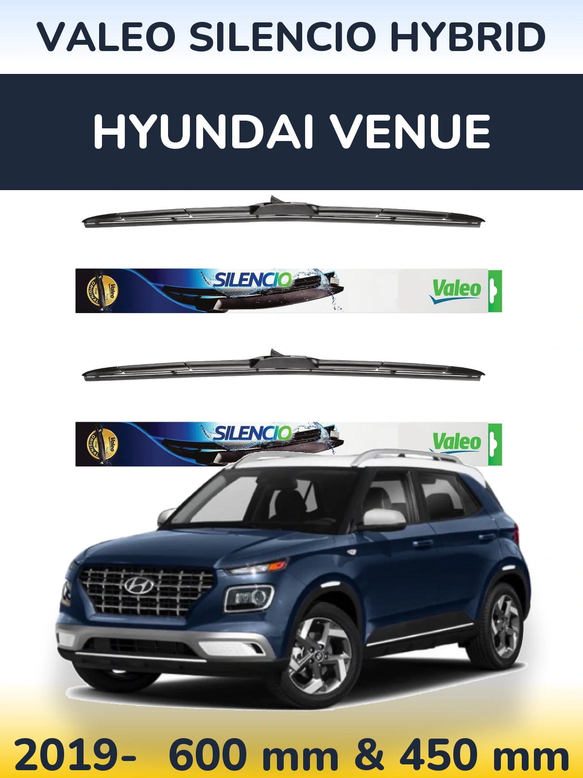 Torkarblad Valeo Silencio Hybrid för Hyundai Venue