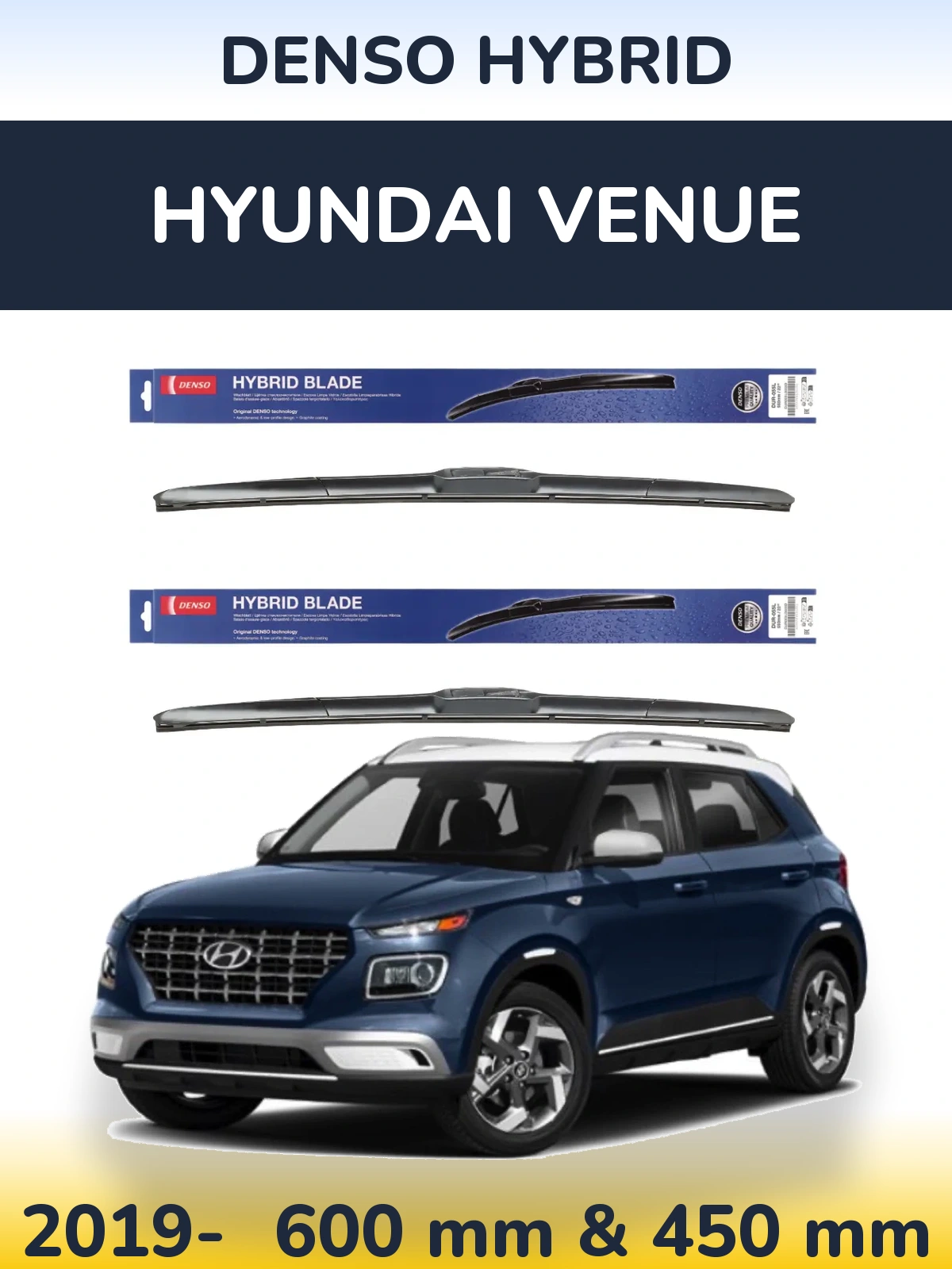 Torkarblad Denso Hybrid för Hyundai Venue