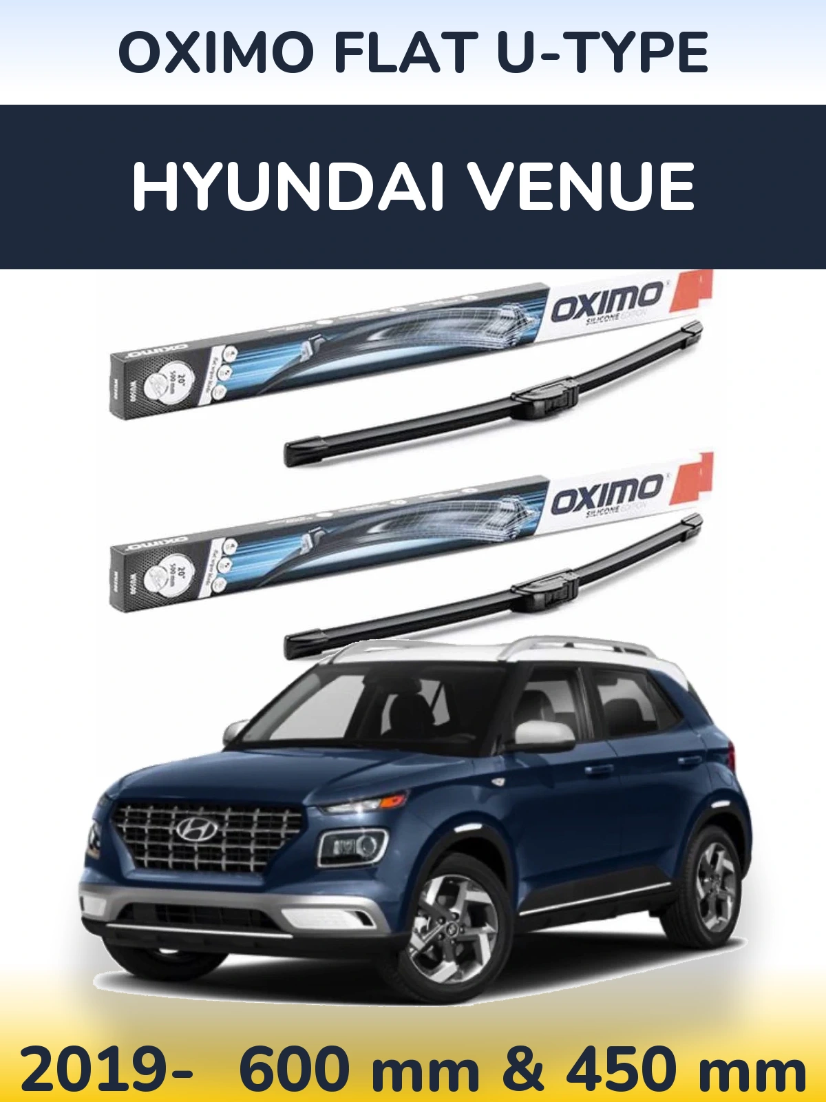 Torkarblad Oximo Flat U-type för Hyundai Venue